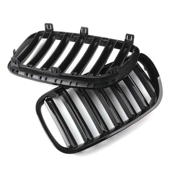 BMW 2007-2010 X3 E83 25si 30si xDrive28i xDrive30i Facelift Grille de pare-chocs avant noire mate