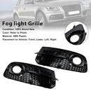 2013-2017 Audi Q5 Fog Light Grill Front Bumper Black Lower Cover Replacement Grille-3