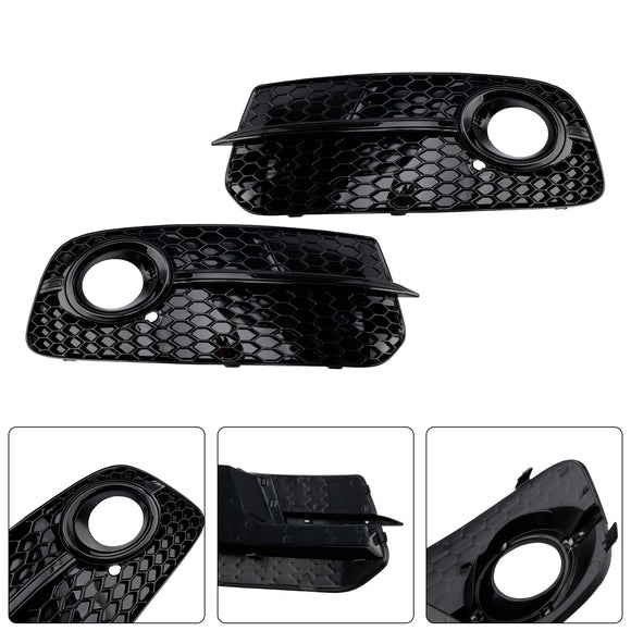 2013-2017 Audi Q5 Fog Light Grill Front Bumper Black Lower Cover Replacement Grille