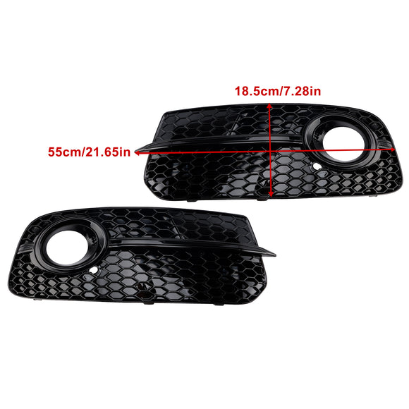 2013-2017 Audi Q5 Fog Light Grill Front Bumper Black Lower Cover Replacement Grille