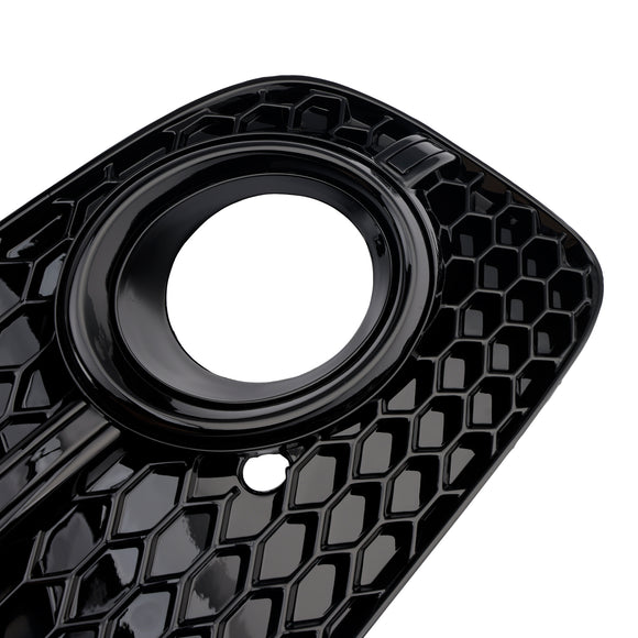 2013-2017 Audi Q5 Fog Light Grill Front Bumper Black Lower Cover Replacement Grille