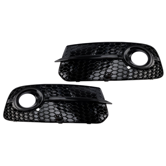 2013-2017 Audi Q5 Fog Light Grill Front Bumper Black Lower Cover Replacement Grille