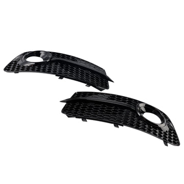 2013-2017 Audi Q5 Fog Light Grill Front Bumper Black Lower Cover Replacement Grille - 0