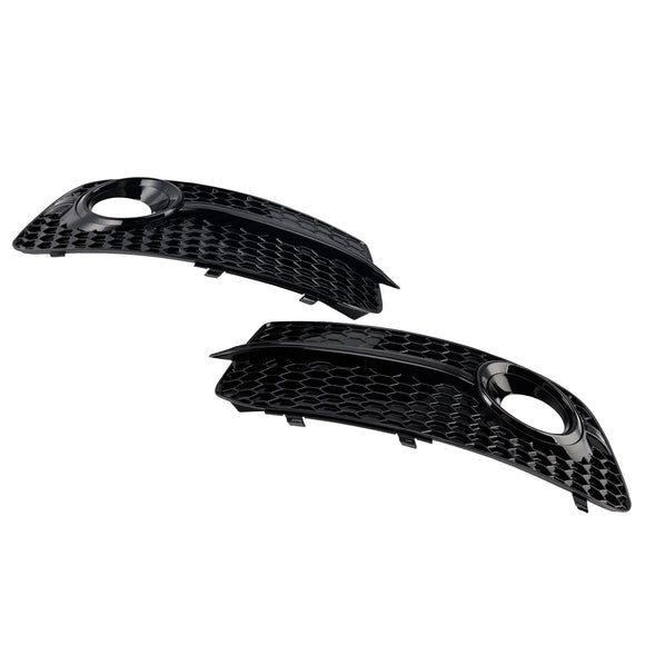 2013-2017 Audi Q5 Fog Light Grill Front Bumper Black Lower Cover Replacement Grille