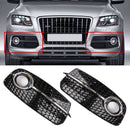 Audi 2013-2017 Q5 Standard Version ABS 8R0807681M 8R0807681N Front Fog Lamp Lower Grille Grill Cover Kit-8
