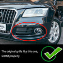 2013-2017 Audi Q5 Fog Light Grill Front Bumper Black Lower Cover Replacement Grille-17