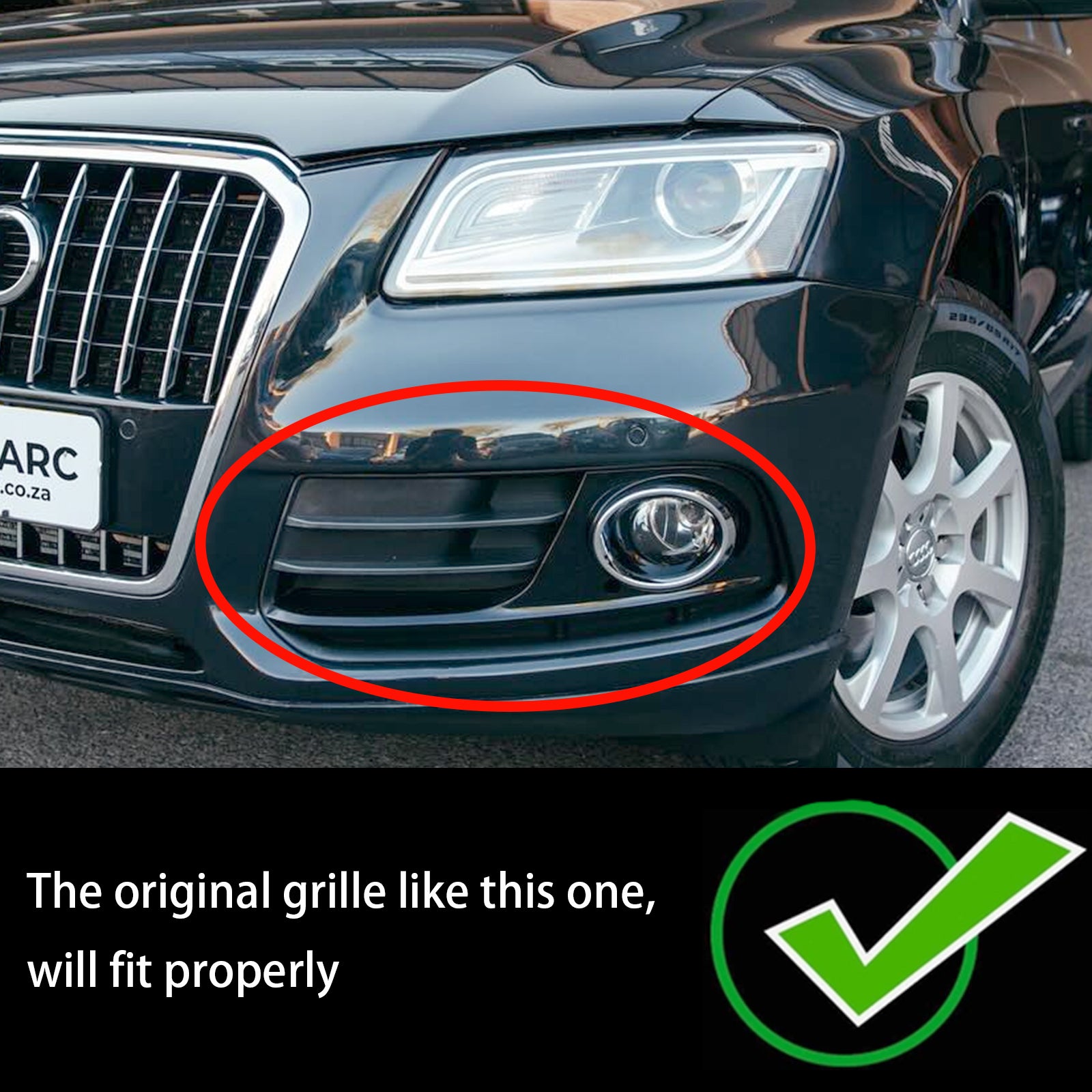 Audi 2013-2017 Q5 versión estándar 8R0807681M 8R0807682J parrilla de luz antiniebla del parachoques delantero - 0
