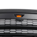 2013-2018 Dodge Ram 1500 Rebel Style Grill Front Bumper Replacement Black Grille W/ Letter and LED Light-9