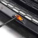 2013-2018 Dodge Ram 1500 Rebel Style Grill Front Bumper Replacement Black Grille W/ Letter and LED Light-8