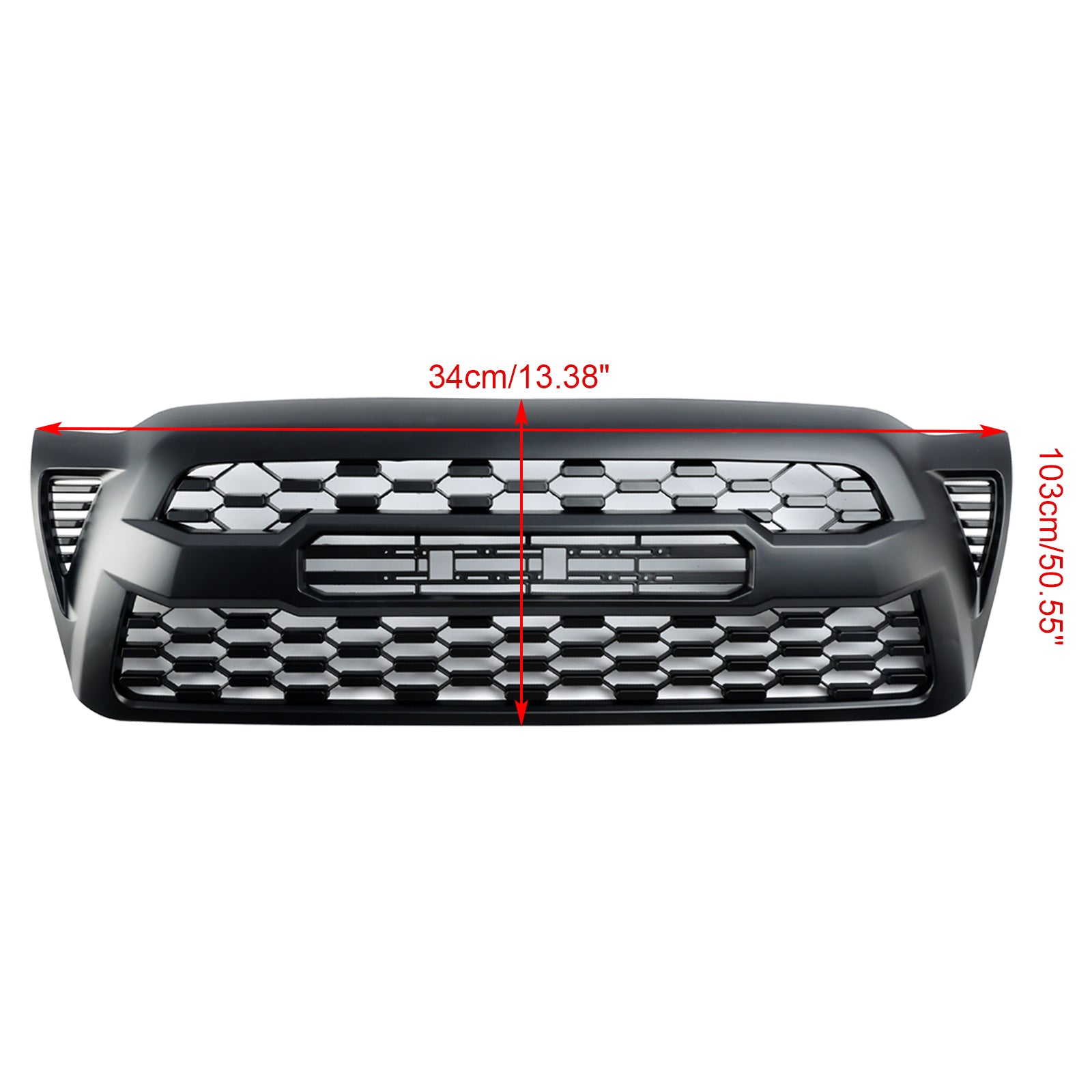 2005-2011 Toyota Tacoma Front Bumper Grille Replacement Matte Black Grill - 0