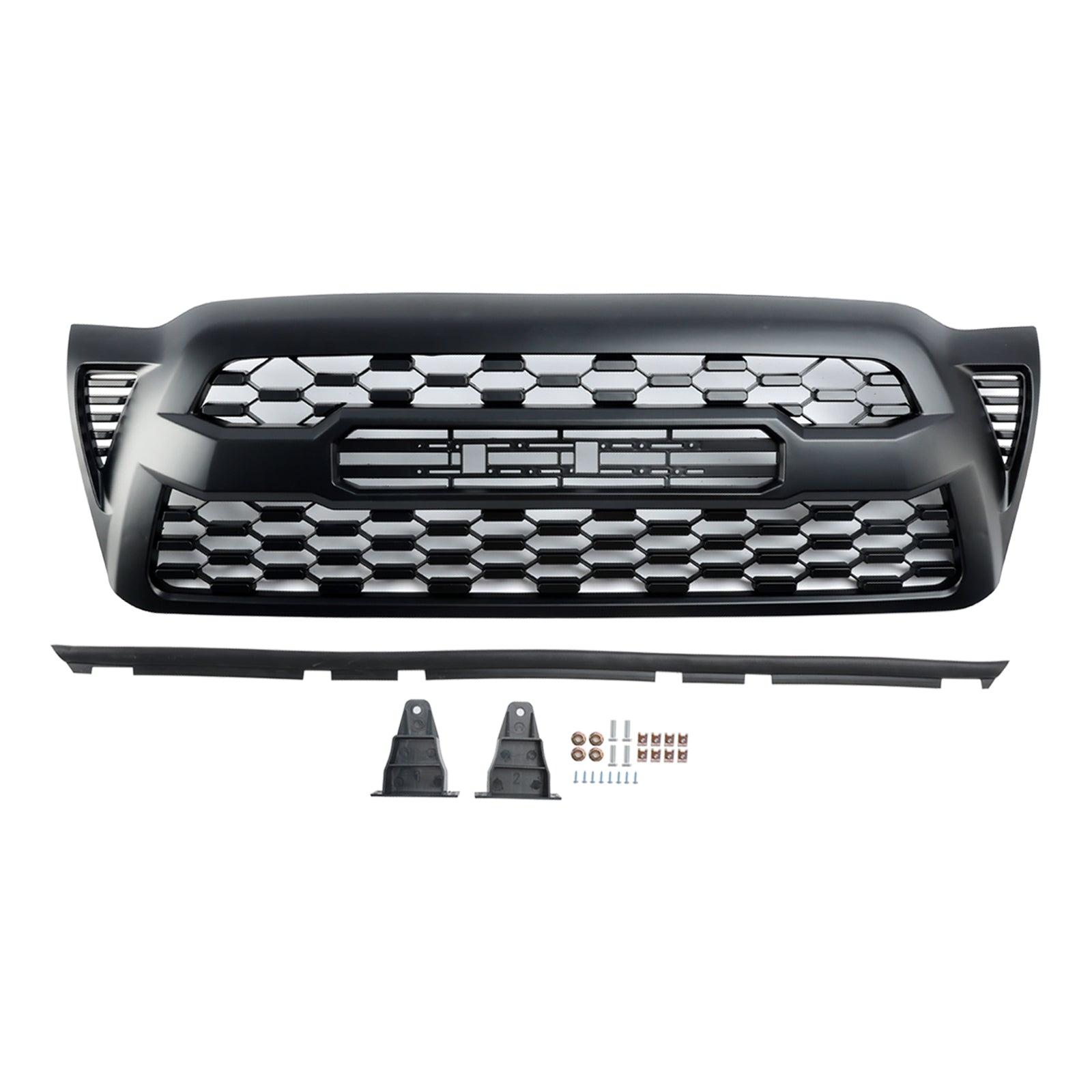 2005-2011 Toyota Tacoma Front Bumper Grille Replacement Matte Black Grill