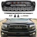 2005-2011 Toyota Tacoma TRD PRO Style Grill Parachoques delantero Parrilla negra mate con luz LED-1