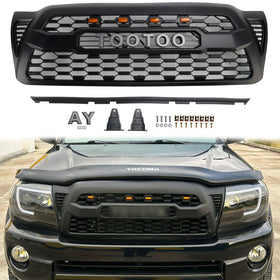 Toyota Tacoma | 2005-2011 | Parrilla TRD PRO | Negro mate | Parrilla delantera con entrada de aire y radiador + Luz LED & Carta - 0