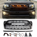 Toyota Tacoma TRD PRO Black Front Grille Replacement Honeycomb Grill 2005-2011 With TOYOTA Letter-1