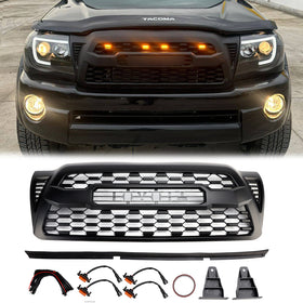 Toyota Tacoma | 2005-2011 |TRD PRO Grille | Matt Black | Air Intake Radiator Front Bumper Grille + LED Light & TOYOTA Letter