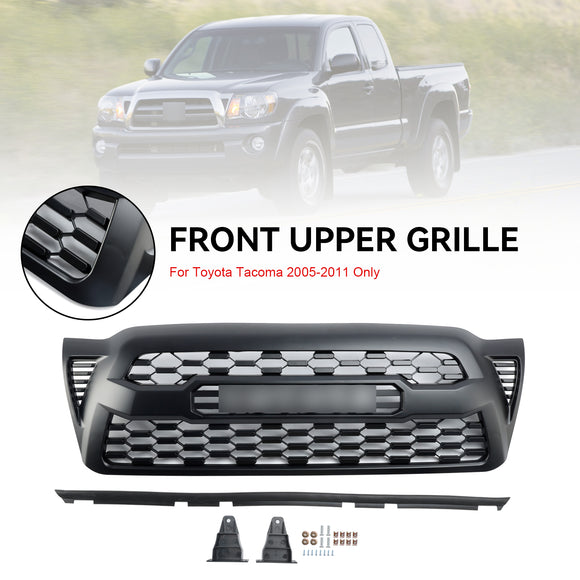 Toyota Tacoma 2005-2011 Trd Pro Style Front Grille Honeycomb Replacement Black Grill W/ Letter