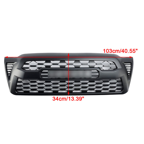 Toyota Tacoma 2005-2011 Trd Pro Style Front Grille Honeycomb Replacement Black Grill W/ Letter