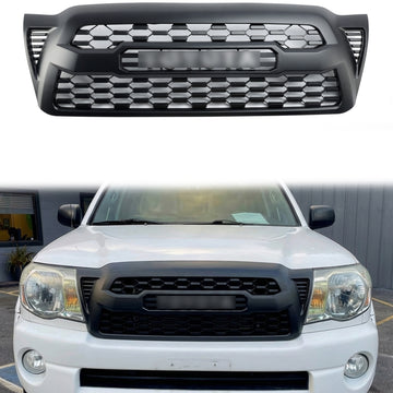 2005-2011 Toyota Tacoma TRD PRO Style Front Bumper Grille Replacement Matte Black Grill - 0