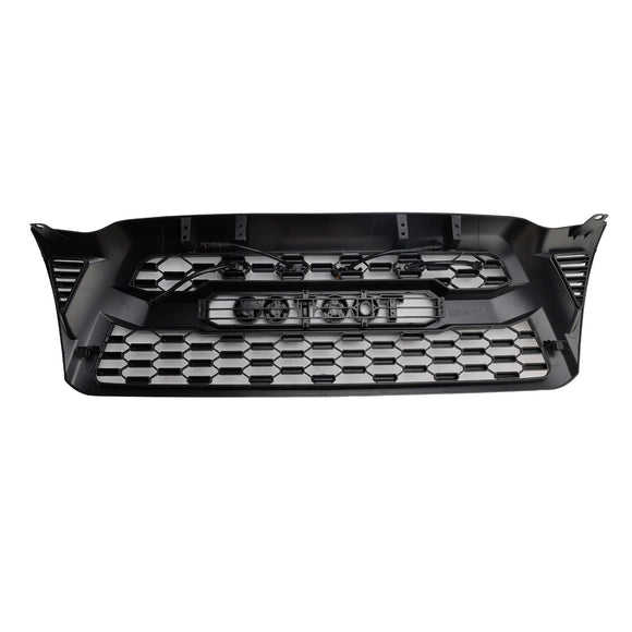 2005-2011 Toyota Tacoma TRD PRO Style Grill Parachoques delantero Parrilla negra mate con luz LED