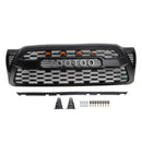 2005-2011 Toyota Tacoma TRD PRO Style Grill Parachoques delantero Parrilla negra mate con luz LED-12