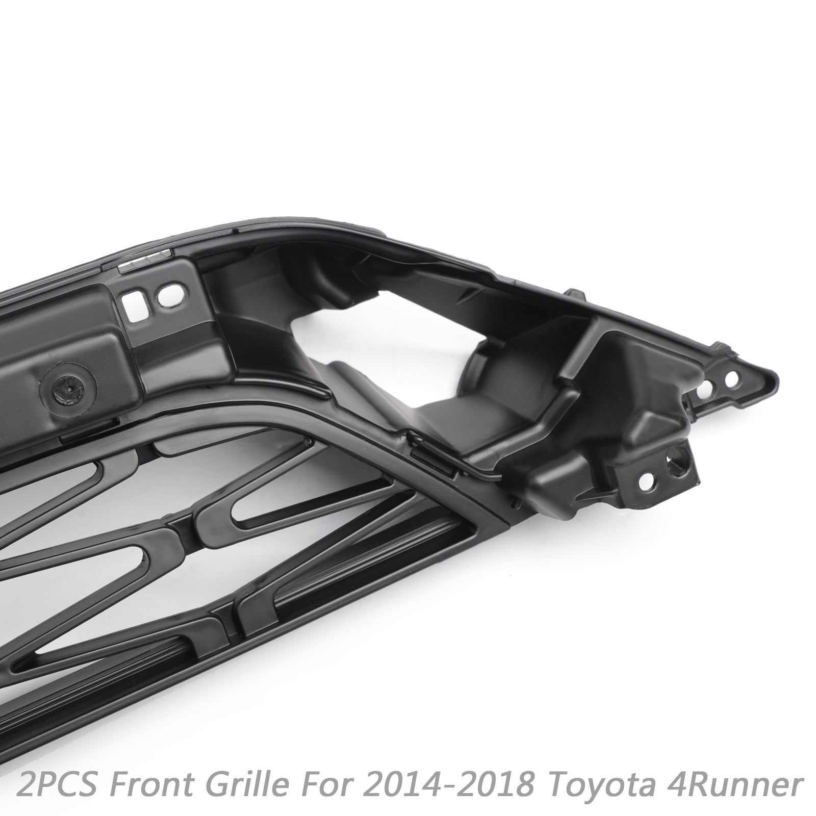 Toyota 2014-2019 4Runner TRD PRO 2 Piece Front Bumper Grill Replacement Blcak Grille