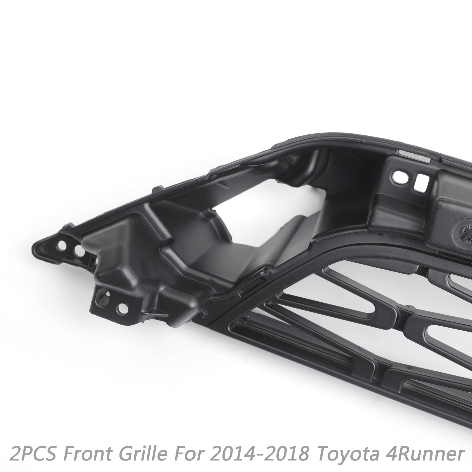 Toyota 2014-2019 4Runner TRD PRO 2 Piece Front Bumper Grill Replacement Blcak Grille