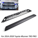 2014-2019 Toyota 4Runner TRD PRO 2 Piece Front Bumper Grill Replacement Blcak Grille-7
