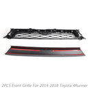 2014-2019 Toyota 4Runner TRD PRO 2 Piece Front Bumper Grill Replacement Blcak Grille-10