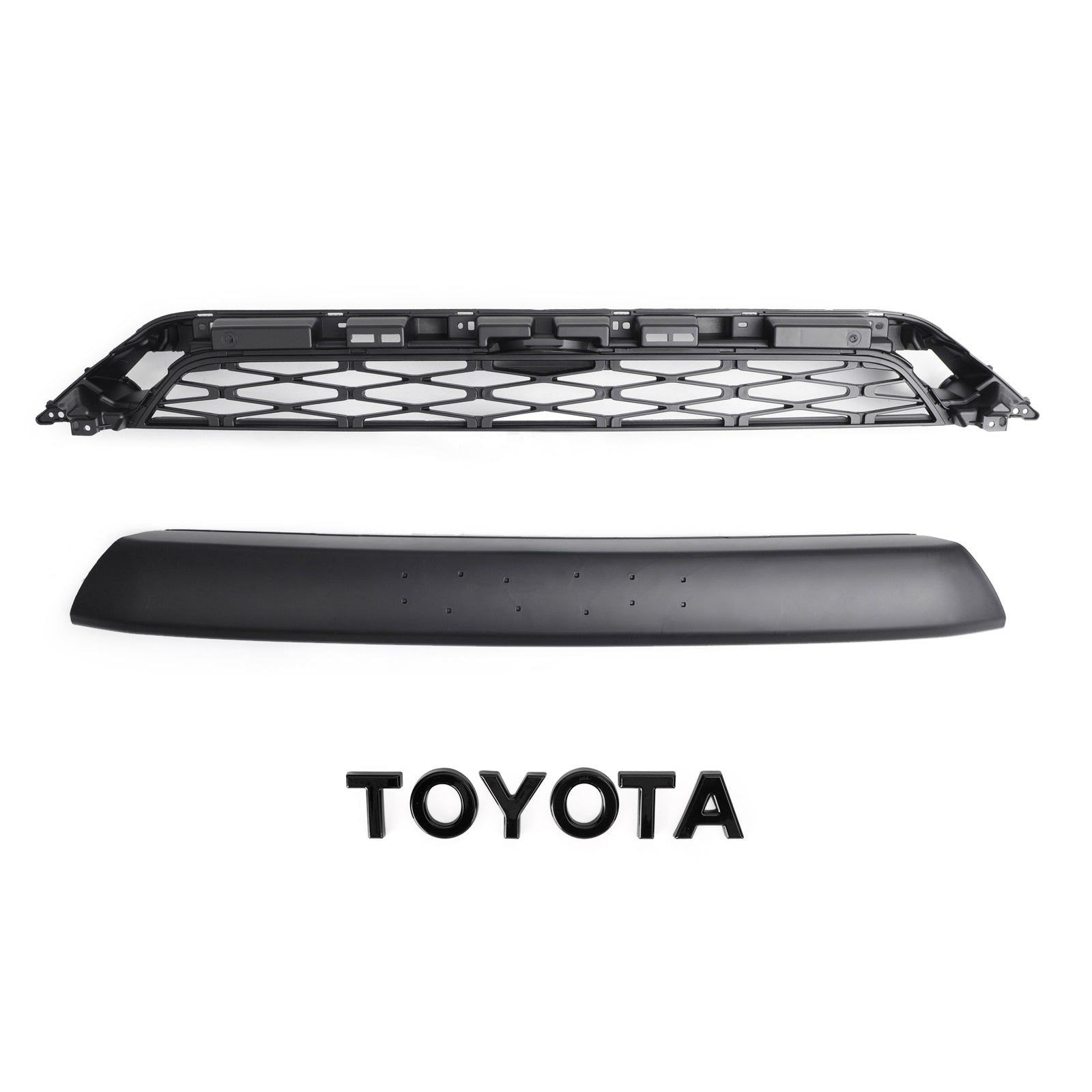 TOYOTA 4RUNNER 2020-2024 2 pièces Front Challe Tumper TRD Pro Style Black Grill Kit avec LED