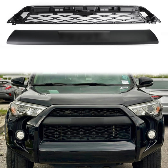 Rejilla negra de repuesto para parachoques delantero de Toyota 4Runner TRD PRO 2014-2019, 2 piezas