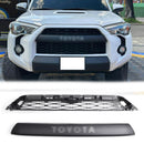 2014-2019 Toyota 4Runner TRD PRO 2 Piece Front Bumper Grill Replacement Blcak Grille-1