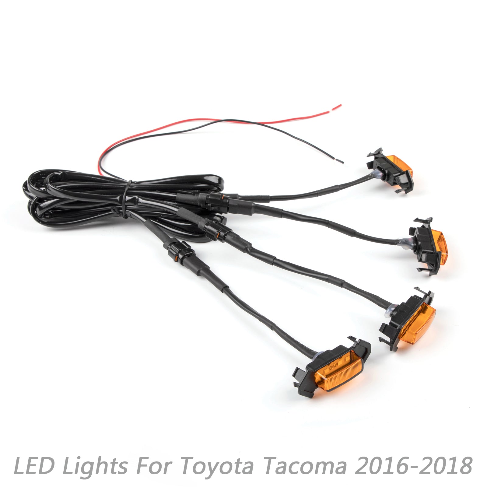 Toyota Tacoma 2016-2020 PT228-35170 Rejilla de capó de parachoques delantero con luces LED, 4 piezas genéricas