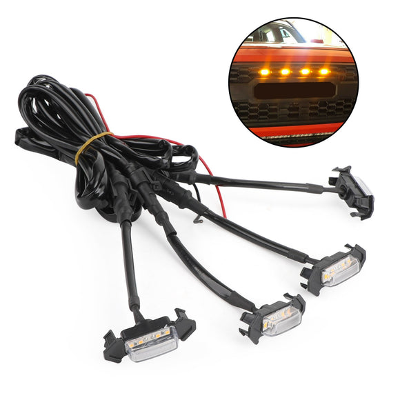 2016–2023 Toyota Tacoma TRD PRO Style Grill Frontstoßstange Ersatz-Grill-Set in Schwarz mit LED-Licht