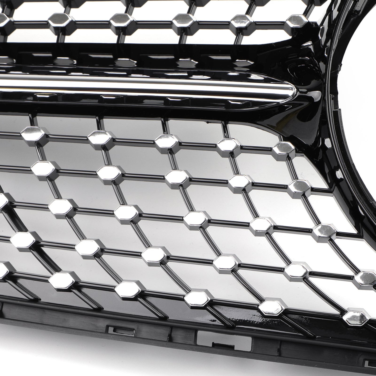 Grille de pare-chocs avant noire diamantée Mercedes Benz Classe C W205 C205 A205 C200 C250 C300 C350 2015-2018