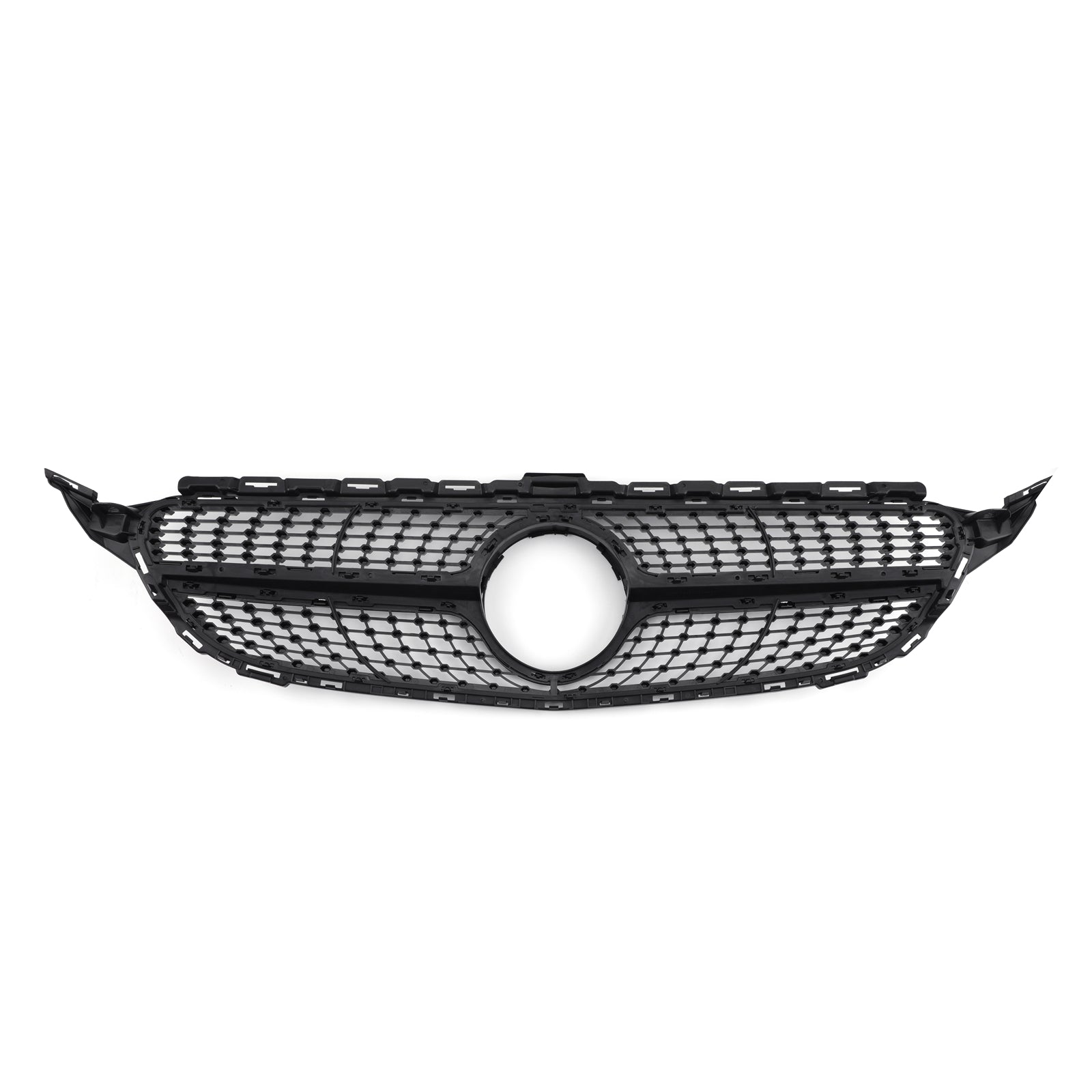 2015-2018 Mercedes Benz C Class W205 C205 A205 C200 C250 C300 C350 Diamond Black Grille Front Bumper Grill