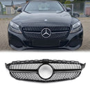 Mercedes Benz Classe C 2015-2018 W205 Grille de pare-chocs avant noire diamantée pour C205 A205 C200 C250 C300 C350-1