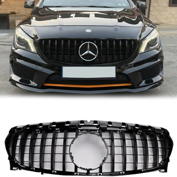 Mercedes Benz 2013-2019 CLA-Class W117 C117 Front Grill Panamericana GTR Black Grille