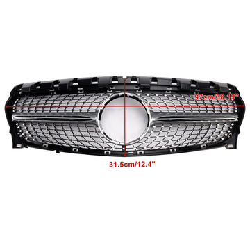Mercedes Benz CLA-Class W117 C117 2013-2019 Chrome Front Grille Diamond Style Bumper Grill - 0