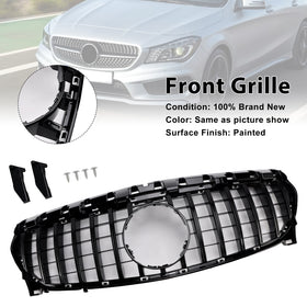2013-2019 Mercedes Benz CLA-Class W117 C117 CLA180/200/250/260 GT-R / Diamond Style Grill Front Bumper Grille - 0