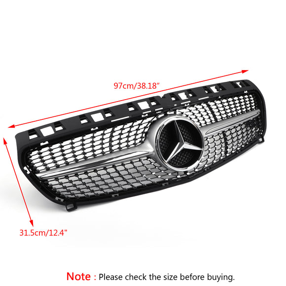 Mercedes Benz Classe CLA 2013-2019 W117 Grille de pare-chocs avant style diamant pour C117 CLA180/200/250/260 GT-R