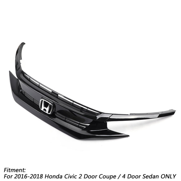 Honda Civic 2 Portas Coupé/4 Portas Sedan 2016-2018 Coupe Sedan Frente Capô Grade Pálpebra Grade Genérica