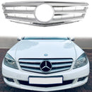 2008-2014 Mercedes Benz C Class W204 C180/C200/C220/C250/C300/C350 Front Bumper Grill Black/Chrome Grille-25