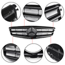 Mercedes Benz Classe C 2008-2014 W204 Grille de pare-chocs avant noire/chromée avec étoile LED pour C250/C300/C350-15