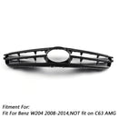 Mercedes Benz Clase C (2008-2014) W204 Parrilla delantera negra/cromada con estrella LED para C250/C300/C350-9