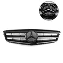 Mercedes Benz Classe C 2008-2014 W204 Grille de pare-chocs avant noire/chromée avec étoile LED pour C250/C300/C350-3