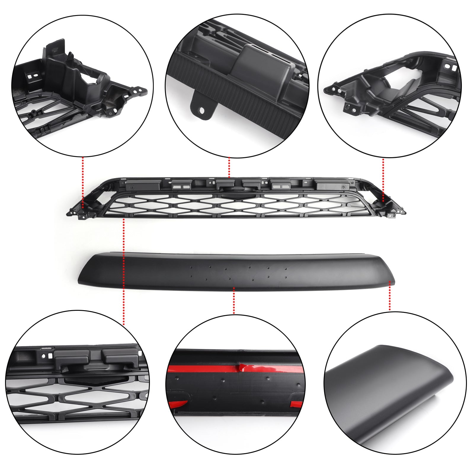 Toyota 2014-2019 4Runner TRD PRO PZ323-35056 Kit de parrilla delantera + 4 luces LED ámbar