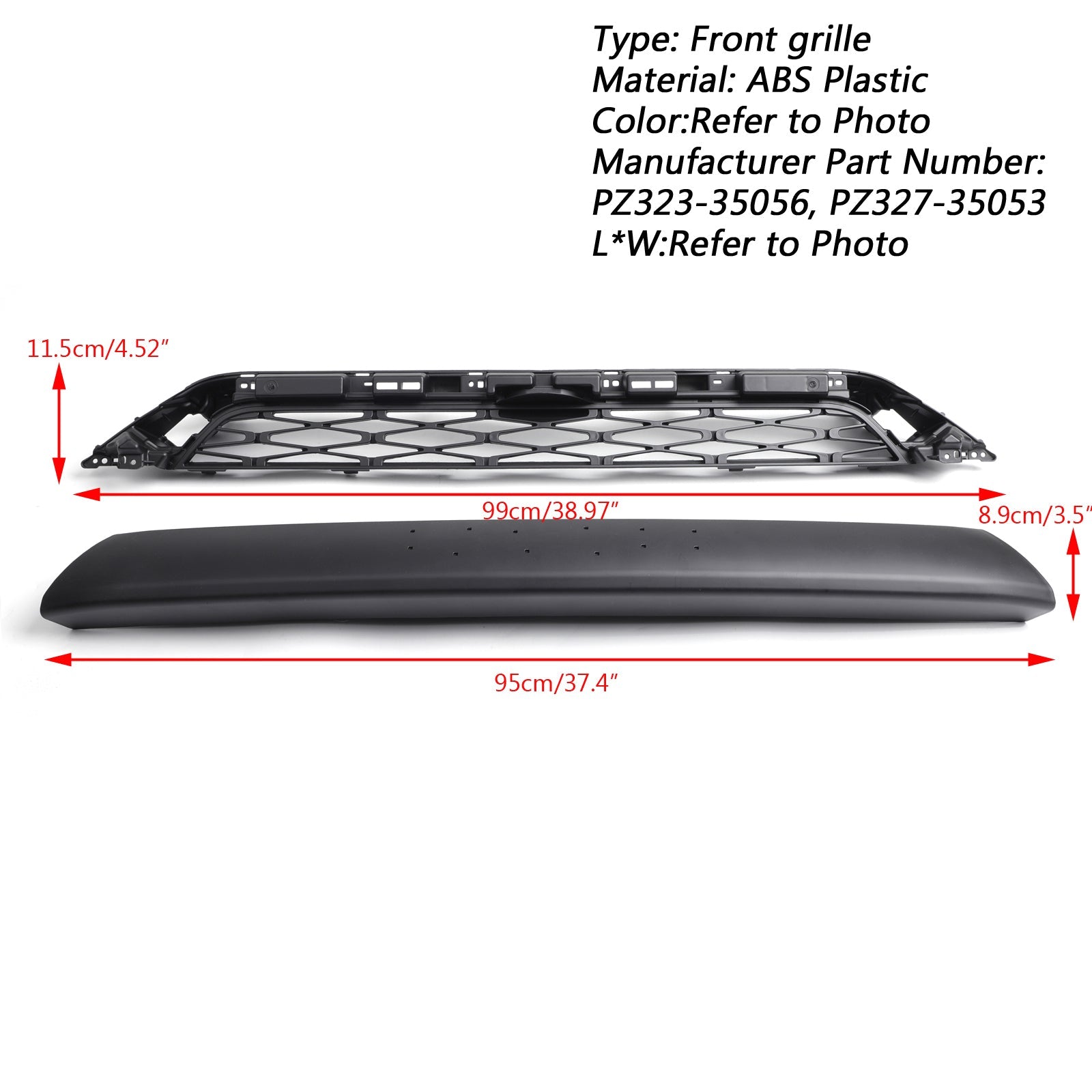 Toyota 2014-2019 4Runner TRD PRO PZ323-35056 Kit de parrilla delantera + 4 luces LED ámbar