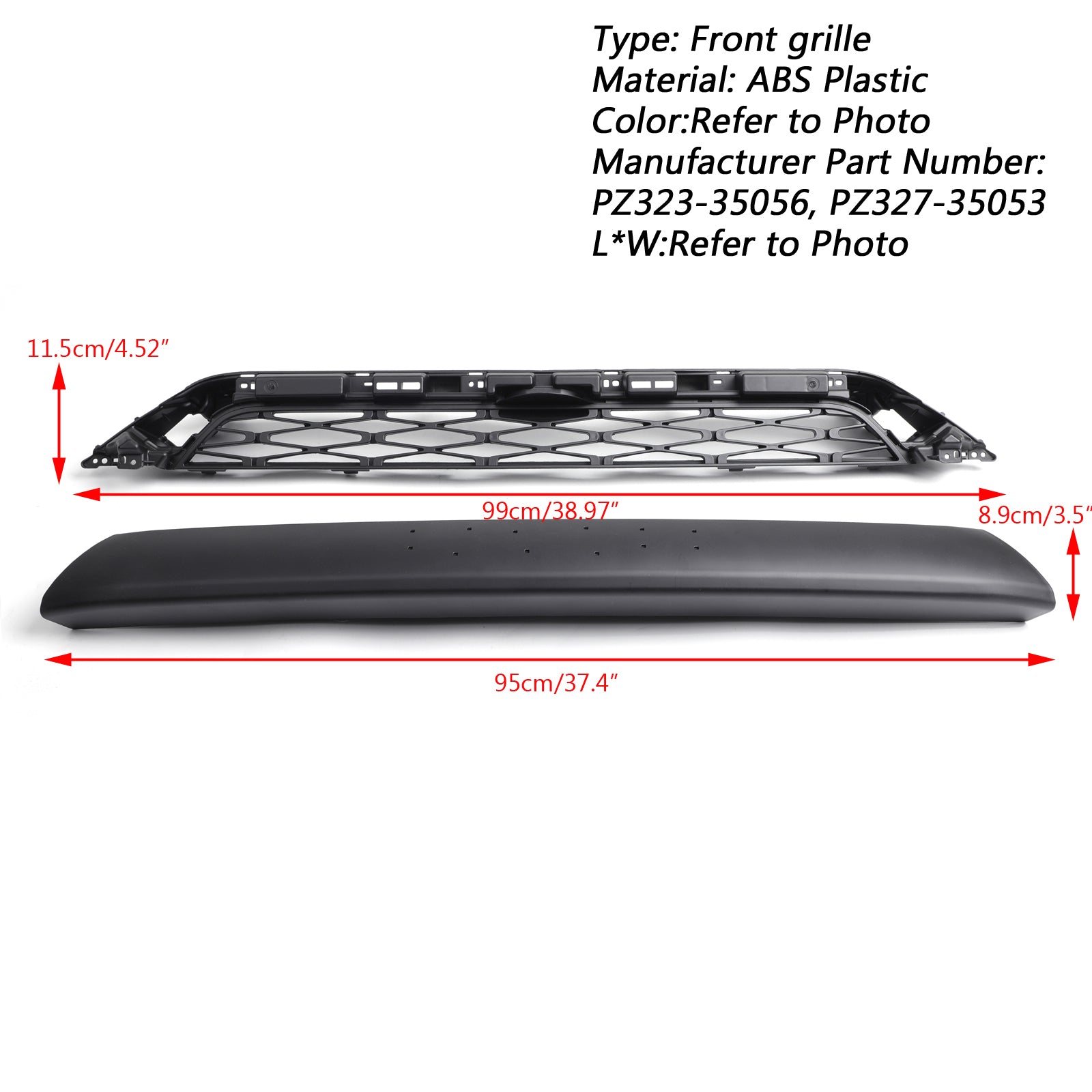 2014-2019 Toyota 4Runner TRD PRO Front Bumper Grill Kit W/ 4PCS LED Amber Lights