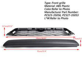 2014–2019 Toyota 4Runner TRD PRO Frontstoßstangengrill-Set mit 4 bernsteinfarbenen LED-Leuchten + Toyota-Buchstabe - 0