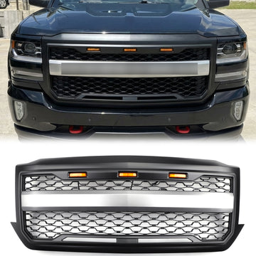 2016-2018 Chevrolet Silverado 1500 Front Bumper Grill Chevrolet Grille Replacement With LED Light